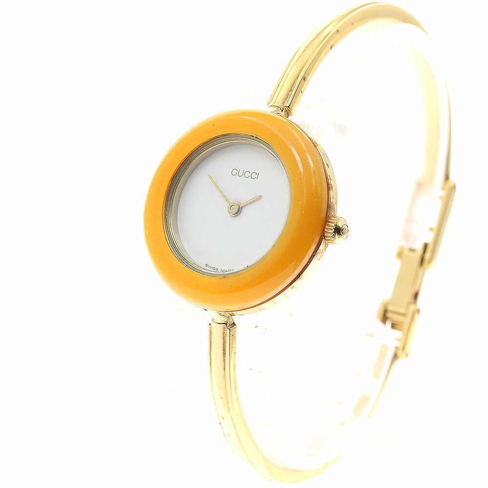 GUCCI 11/12.2 Changeable Bezel Quartz Ladies Watch with Inner Box
