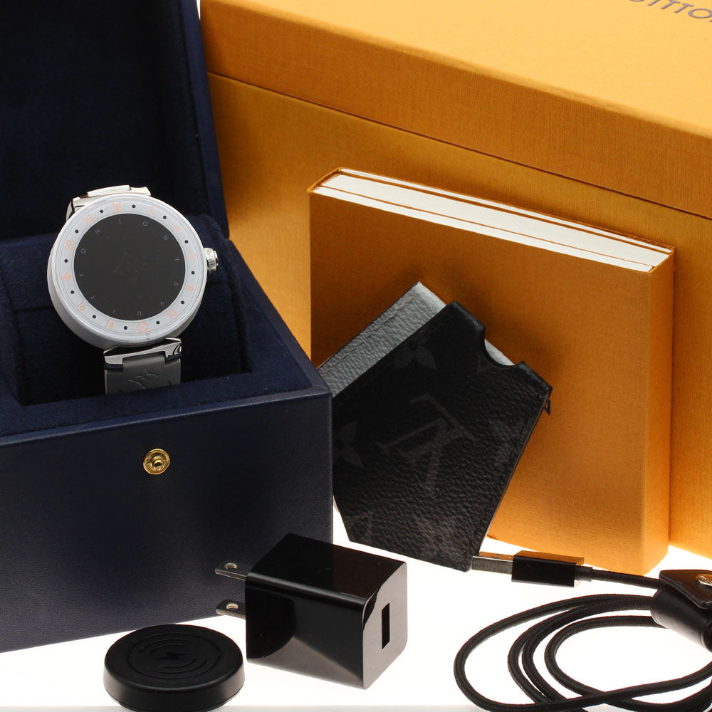 LOUIS VUITTON QA080 Tambour Horizon V2 Quartz Men's Watch with Box and Warranty Card