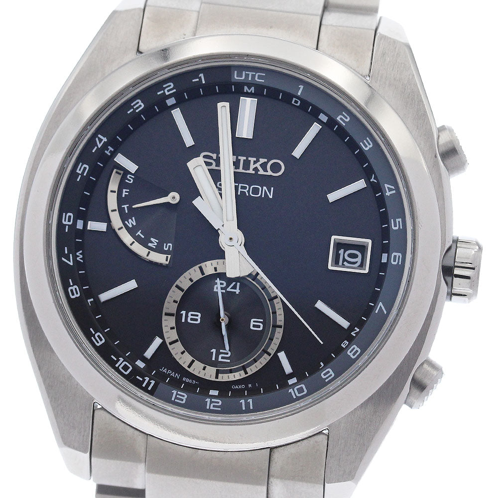SEIKO SBXY015/8B63-0BA0 Astron Solar Radio-Controlled Men's Watch Excellent Condition with Inner Box and Warranty Card.
