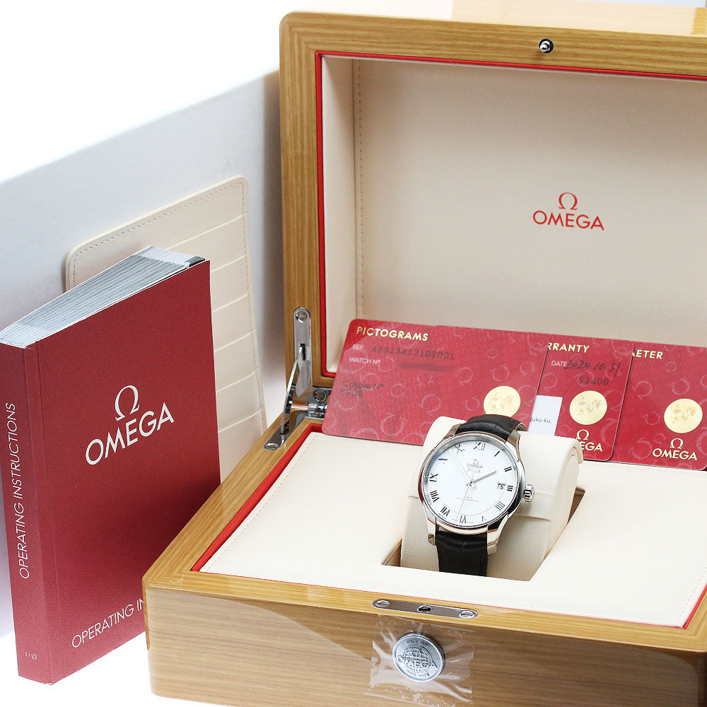 OMEGA 433.13.41.21.02.001 De Ville Hour Vision Co-Axial Master Chronometer Automatic Men's Watch Excellent Condition with Box and Warranty.