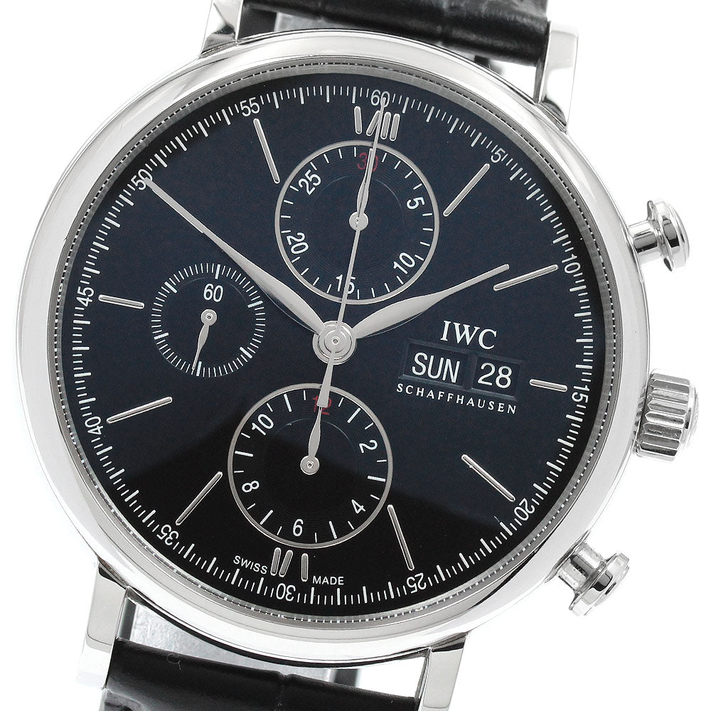 IWC SCHAFFHAUSEN IW391008 Portofino Day-Date Chronograph Automatic Men's Watch with Warranty