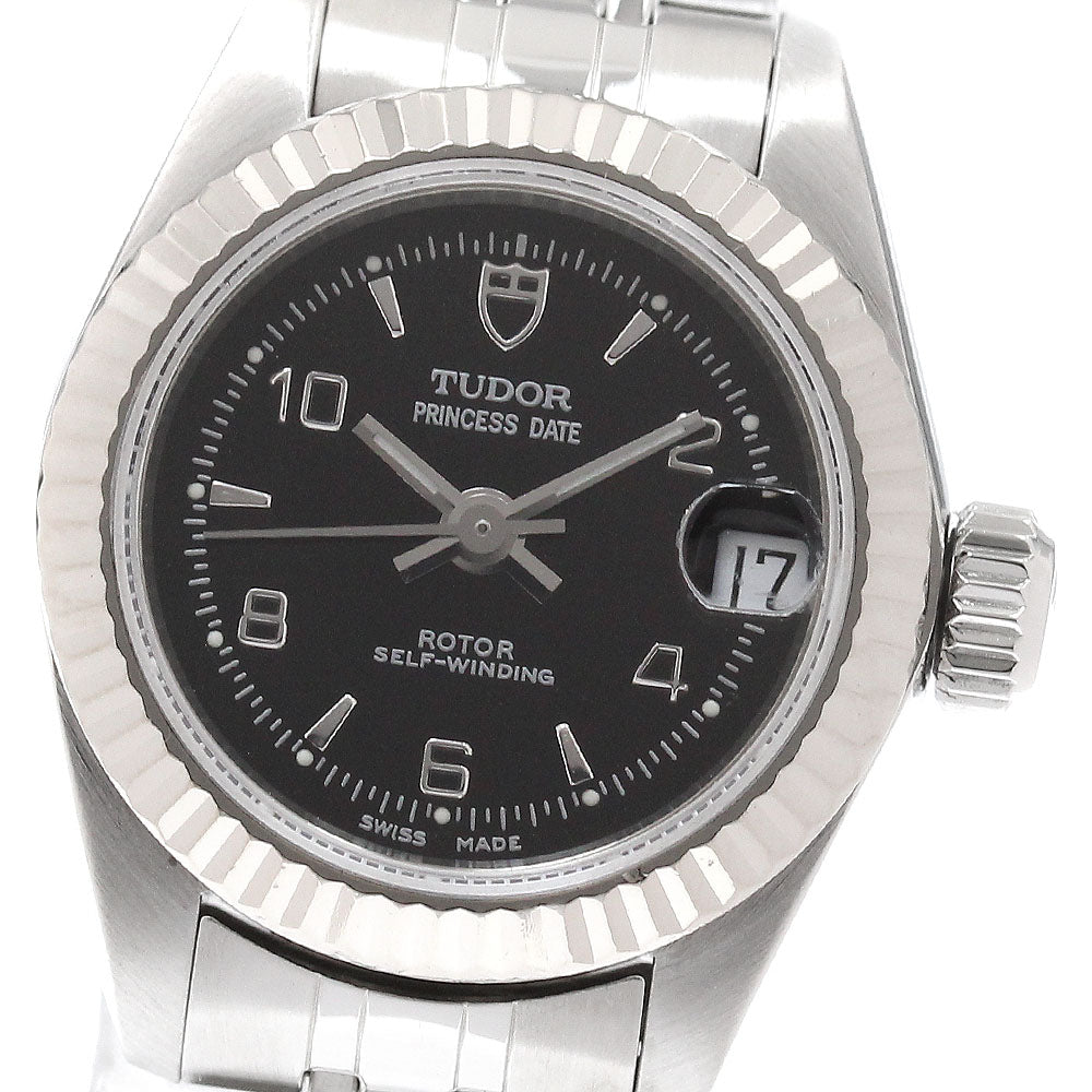TUDOR 92514 Princess Date WG Bezel Automatic Women's Watch Excellent Condition with Warranty Card