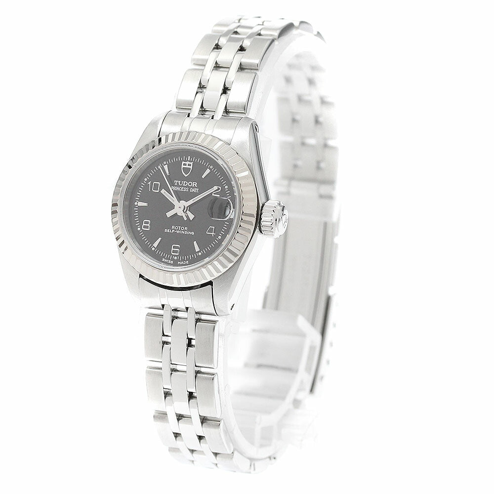 TUDOR 92514 Princess Date WG Bezel Automatic Women's Watch Excellent Condition with Warranty Card