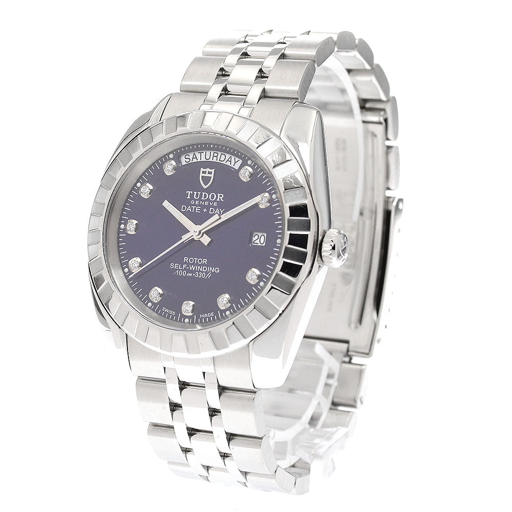 TUDOR 23010 Classic Date-Day 10-Diamond Automatic Men's Watch with Warranty