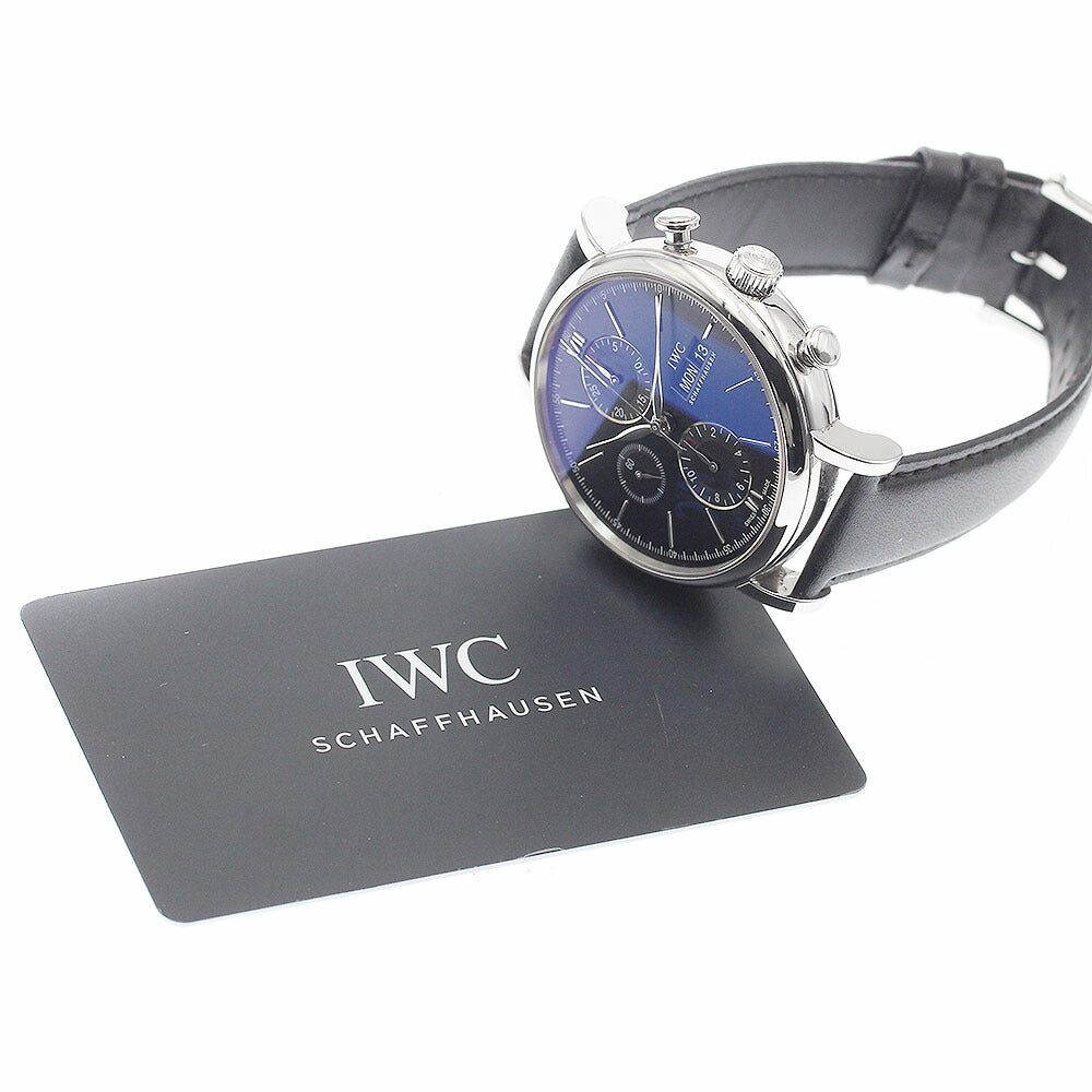 IWC SCHAFFHAUSEN IW391029 Portofino Chronograph Day-Date Automatic Men's Watch Excellent Condition with Warranty.