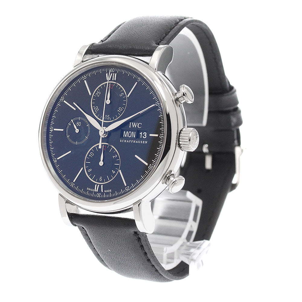 IWC SCHAFFHAUSEN IW391029 Portofino Chronograph Day-Date Automatic Men's Watch Excellent Condition with Warranty.