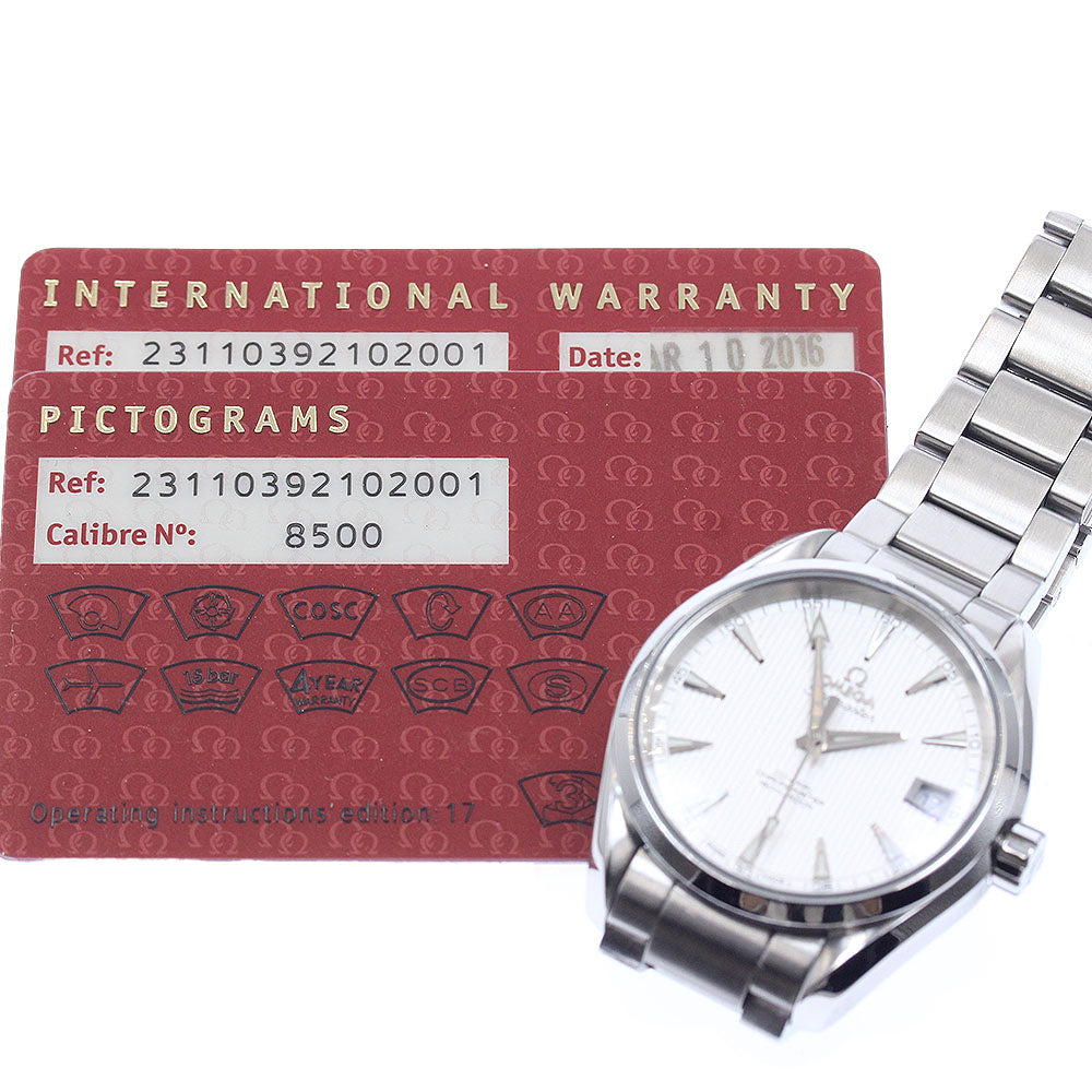 OMEGA 231.10.39.21.02.001 Seamaster Aqua Terra 150M Date Co-Axial Automatic Men's Watch with Warranty Card