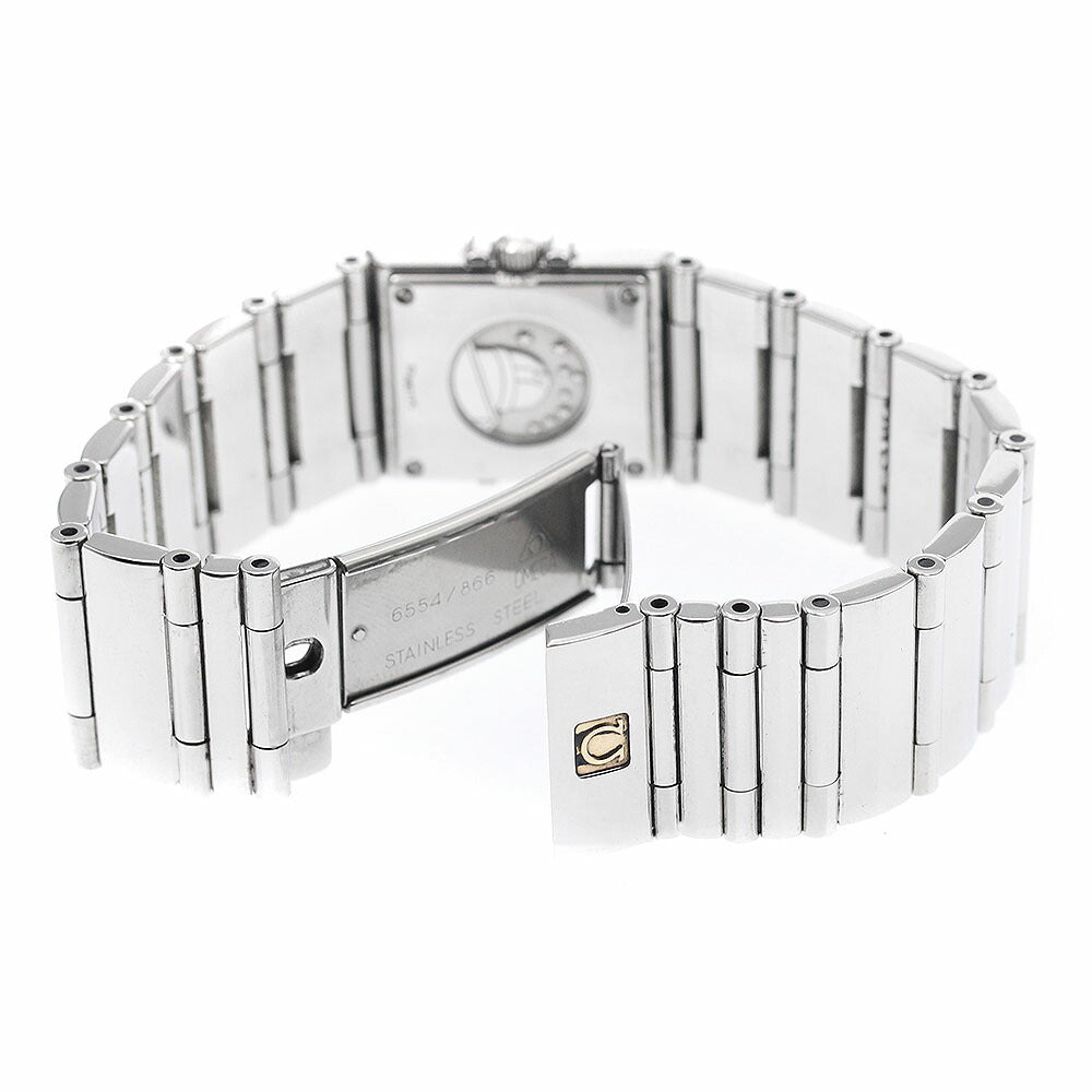 OMEGA 1528.46 Constellation Carre Quadra 4P Diamond Bezel Quartz Ladies