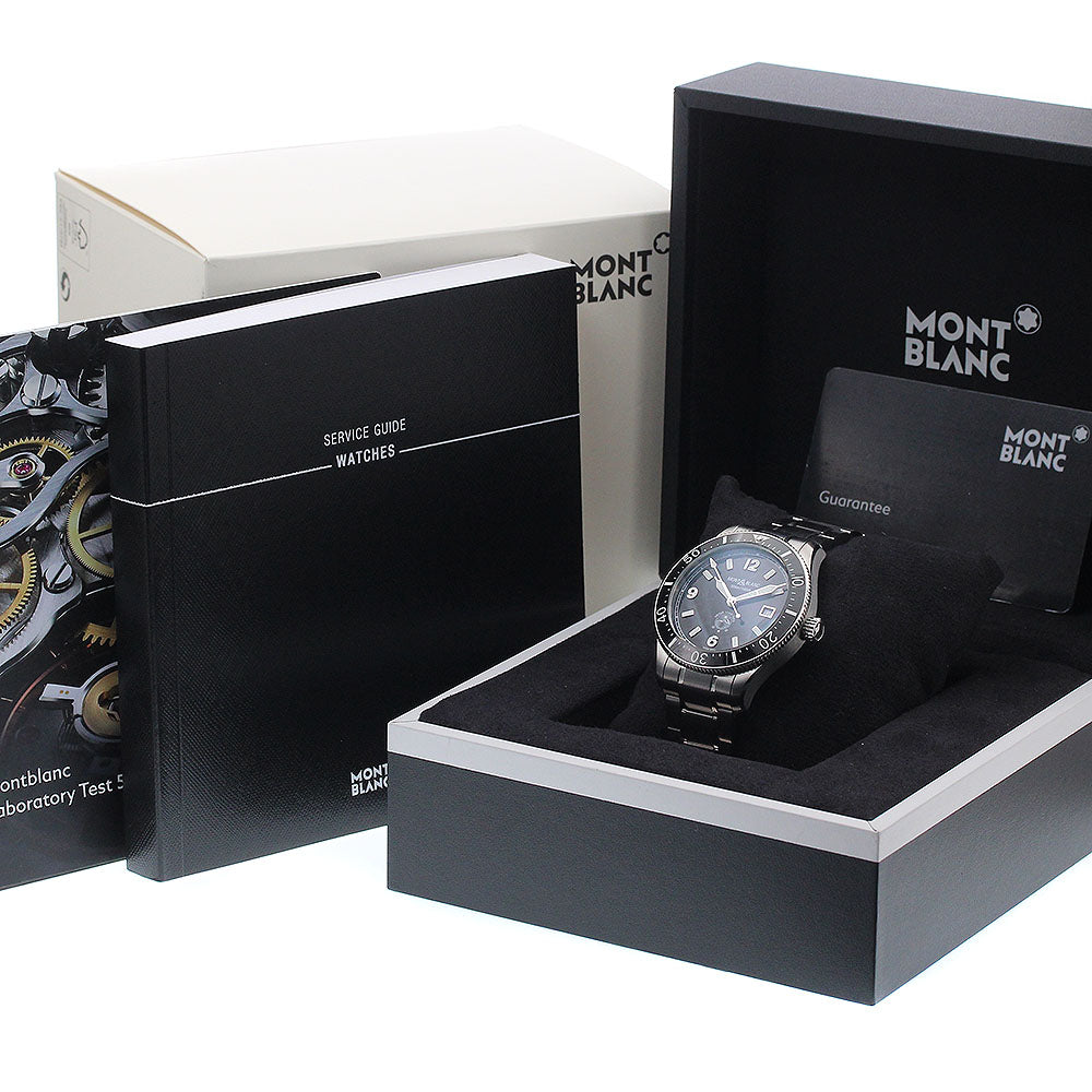 MONTBLANC MB129371/7578 Ice Sea Date Automatic Men's Watch Excellent Condition with Box and Warranty Card