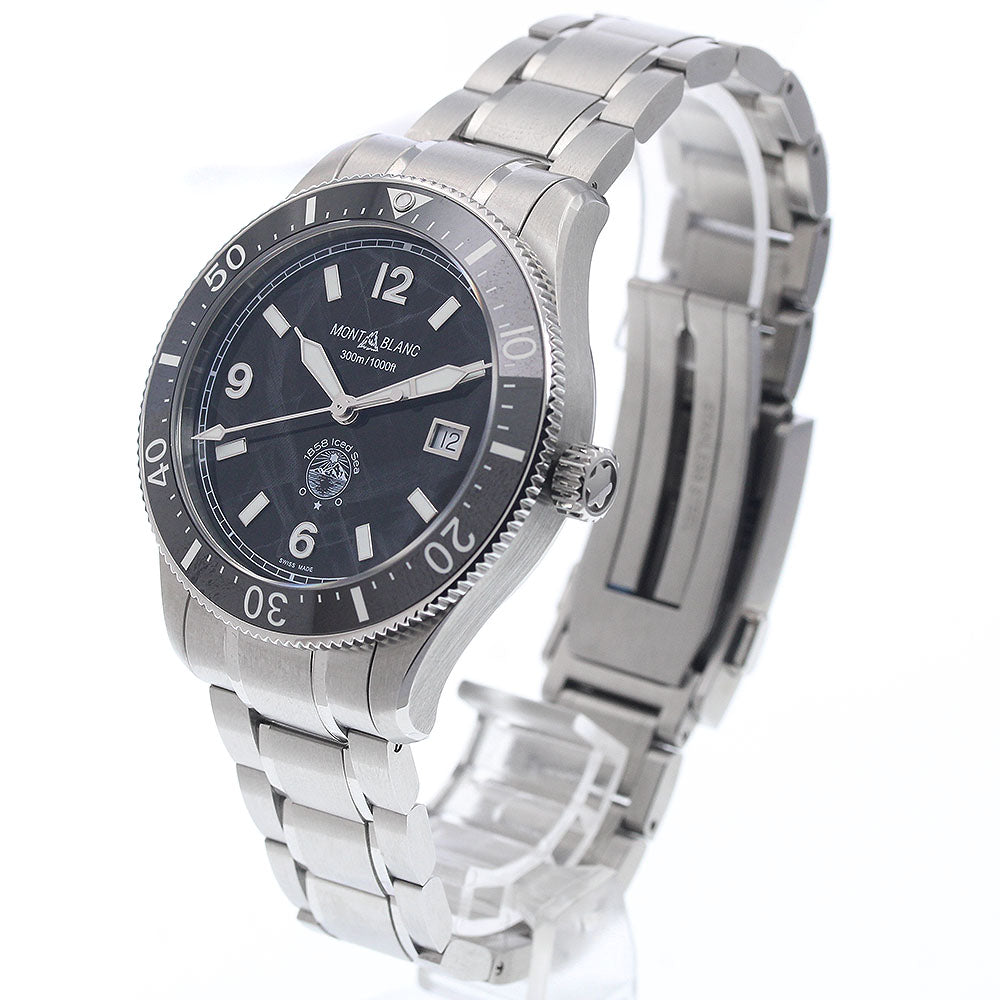 MONTBLANC MB129371/7578 Ice Sea Date Automatic Men's Watch Excellent Condition with Box and Warranty Card