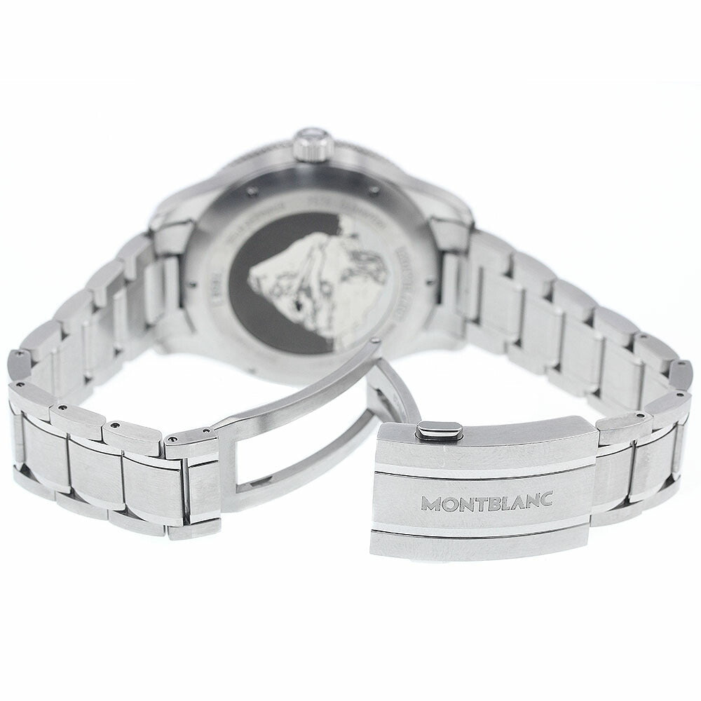 MONTBLANC MB129371/7578 Ice Sea Date Automatic Men's Watch Excellent Condition with Box and Warranty Card