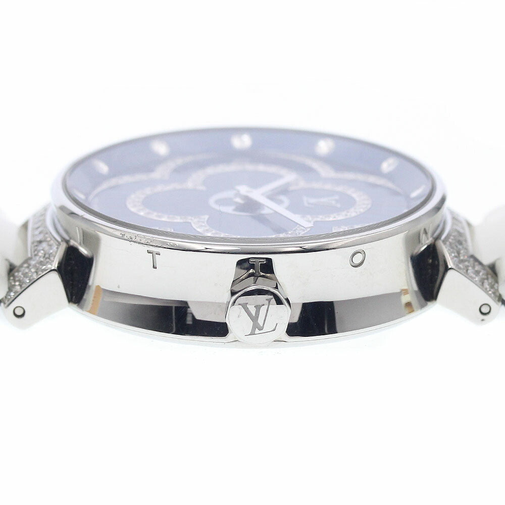 LOUIS VUITTON QA095 Tambour Moon Divine Diamond Quartz Women's Watch Excellent Condition with Box and Warranty.