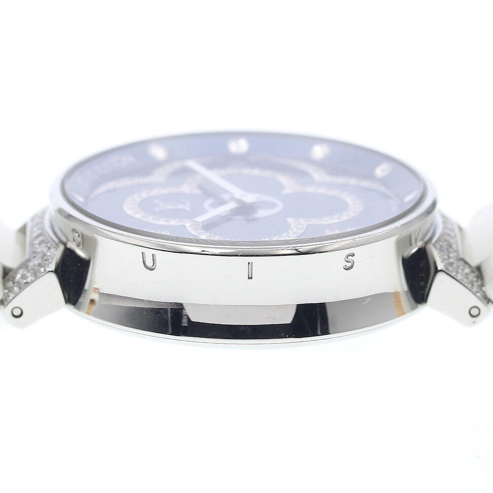 LOUIS VUITTON QA095 Tambour Moon Divine Diamond Quartz Women's Watch Excellent Condition with Box and Warranty.