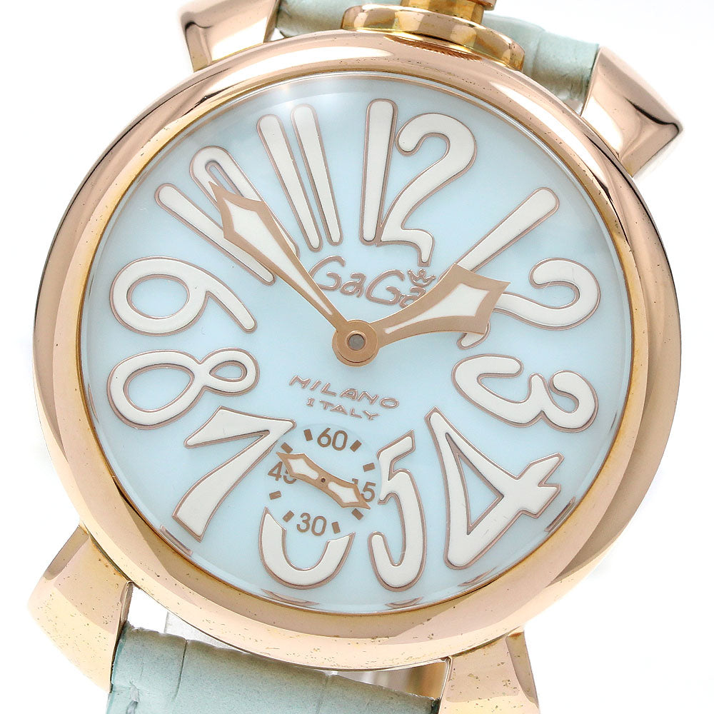 GaGa MILANO 5011.03 Manuale 48 Small Seconds Hand-wound Men's Watch Excellent Condition with Box and Warranty Card