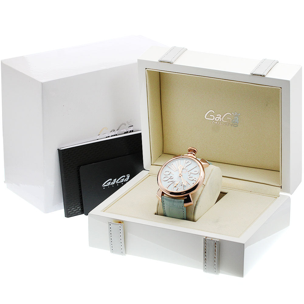 GaGa MILANO 5011.03S Manuale 48 Small Seconds Hand-wound Men's Watch Excellent Condition with Box and Warranty Card