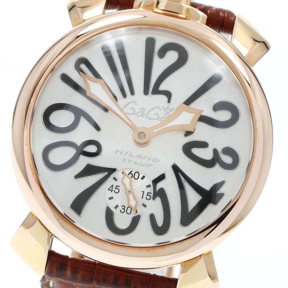 GaGa MILANO 5011.06S Manuale 48 Small Seconds Hand-wound Men's Watch Excellent Condition with Box and Warranty Card