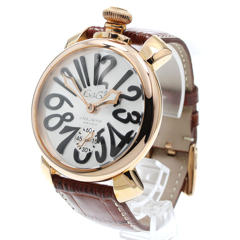 GaGa MILANO 5011.06S Manuale 48 Small Seconds Hand-wound Men's Watch Excellent Condition with Box and Warranty Card