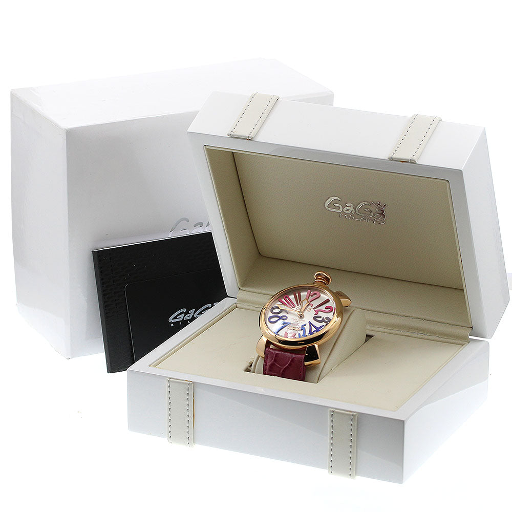 GaGa MILANO 5011.09S Manuale 48 Hand-wound Men's Watch Excellent Condition with Box and Warranty Card