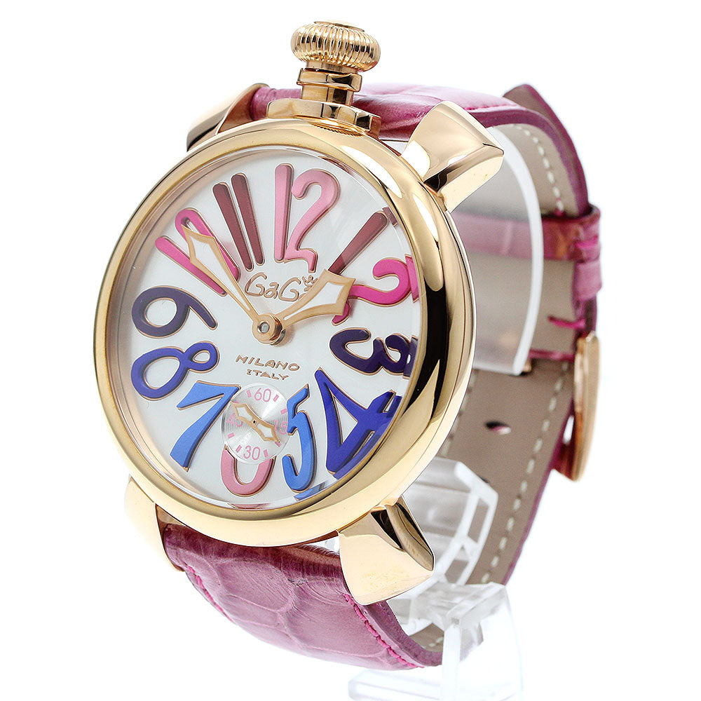GaGa MILANO 5011.09S Manuale 48 Hand-wound Men's Watch Excellent Condition with Box and Warranty Card