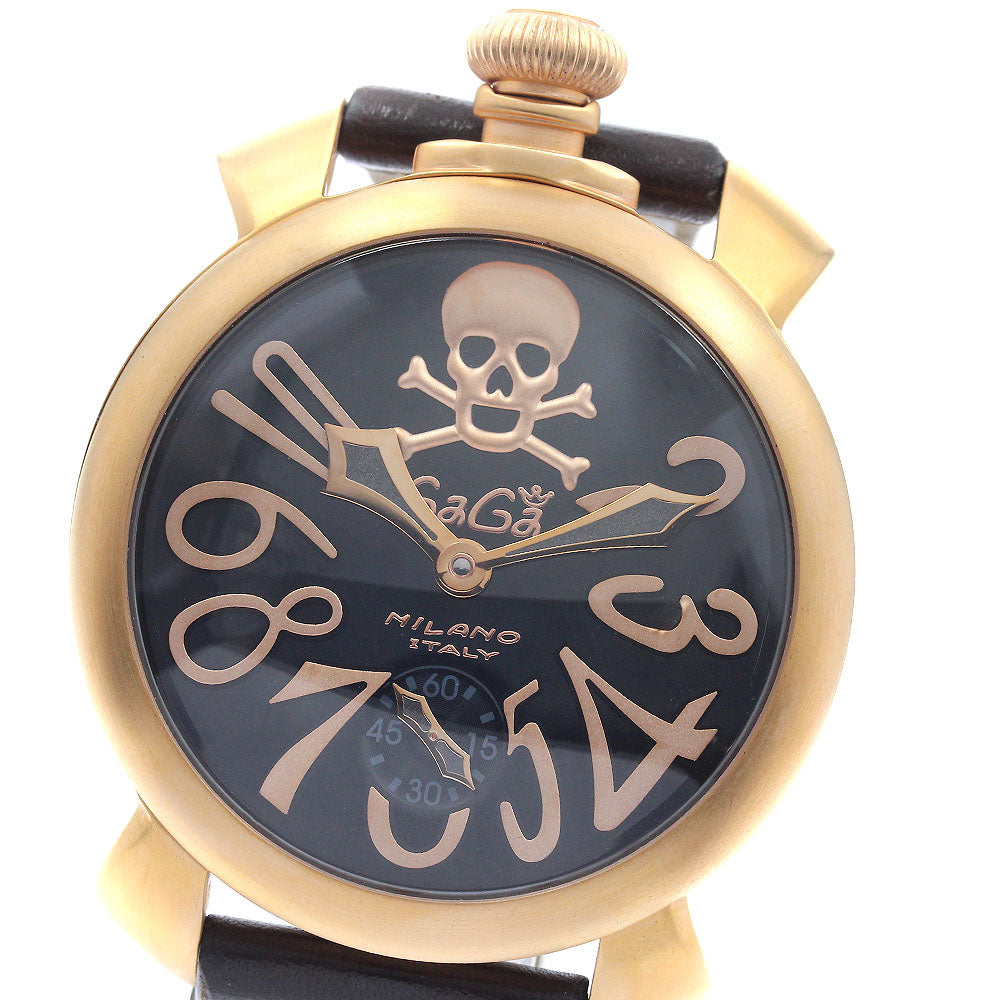 GaGa MILANO 5011ART.01S Manuale 48 Art Collection Hand-wound Men's Watch Excellent Condition with Box