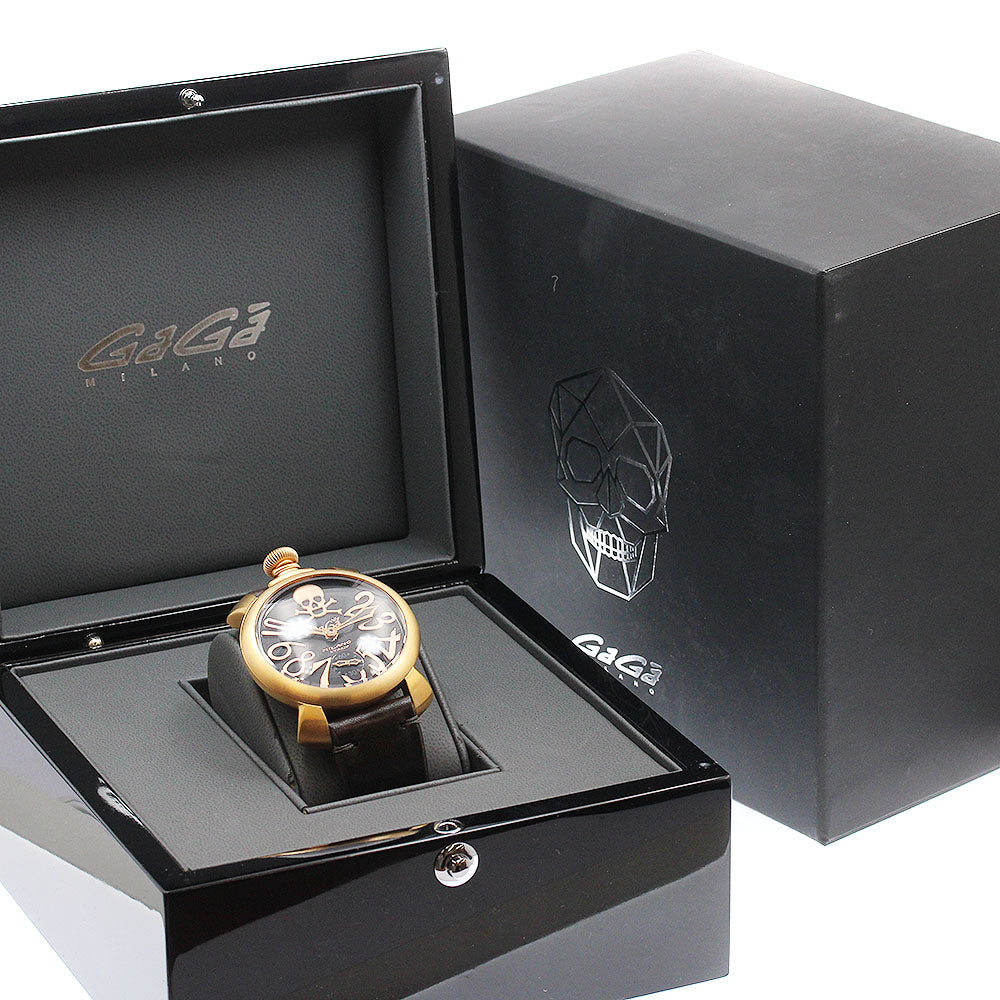 GaGa MILANO 5011ART.01S Manuale 48 Art Collection Hand-wound Men's Watch Excellent Condition with Box