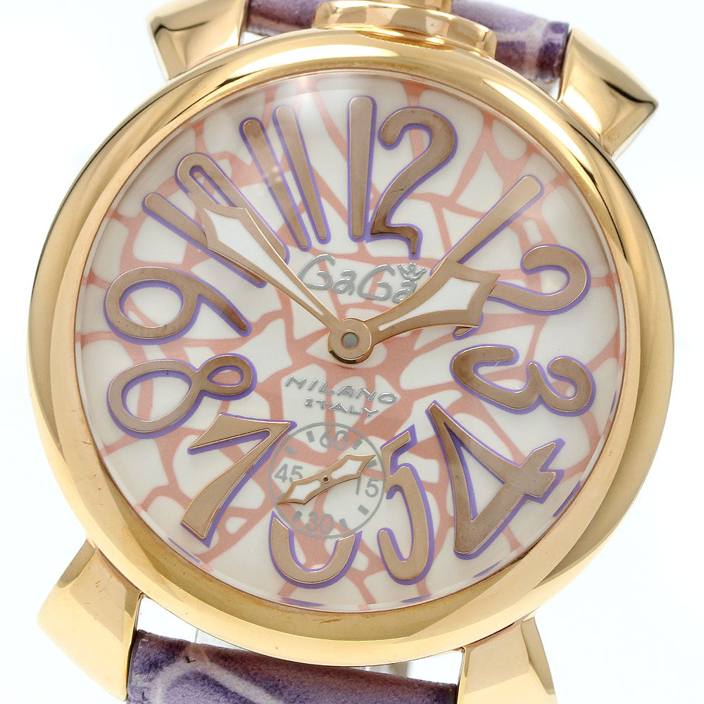 GaGa MILANO 5011MOS 01S Manuale 48 Small Seconds Hand-wound Men's Watch Excellent Condition with Box and Warranty Card