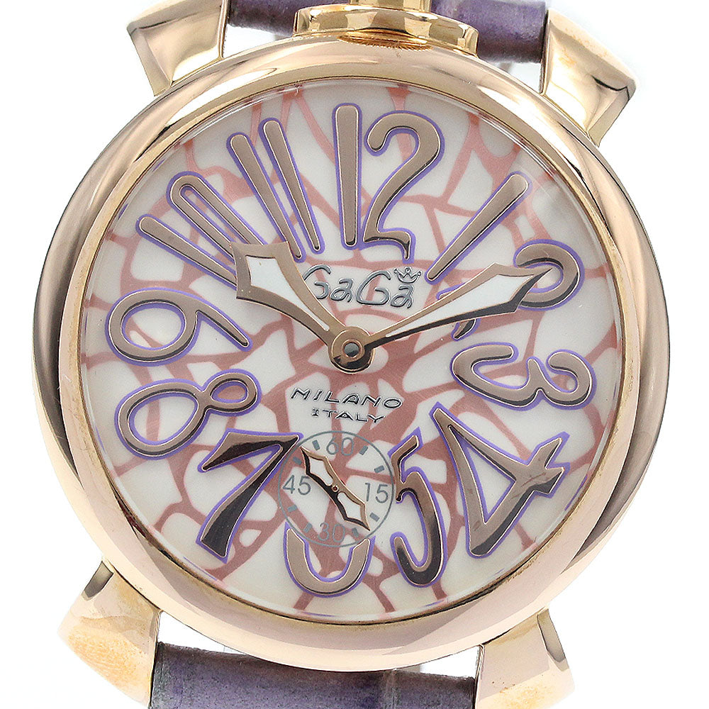 GaGa MILANO 5011MOSAICO01S Manuale 48MM Mosaic Small Seconds Hand-wound Men's Watch with Box and Warranty Card