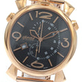 GaGa MILANO 5098.02BR Thin Chrono Date Quartz Men's Watch Excellent Condition with Box and Warranty Card