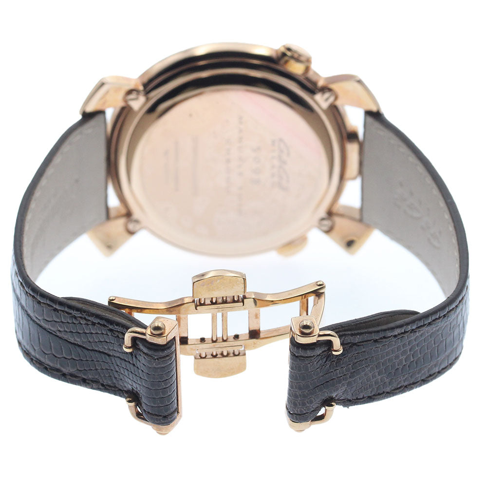 GaGa MILANO 5098.03BW Manuale Thin Chrono Date Chronograph Quartz Men's Watch Excellent Condition with Box and Warranty Card.