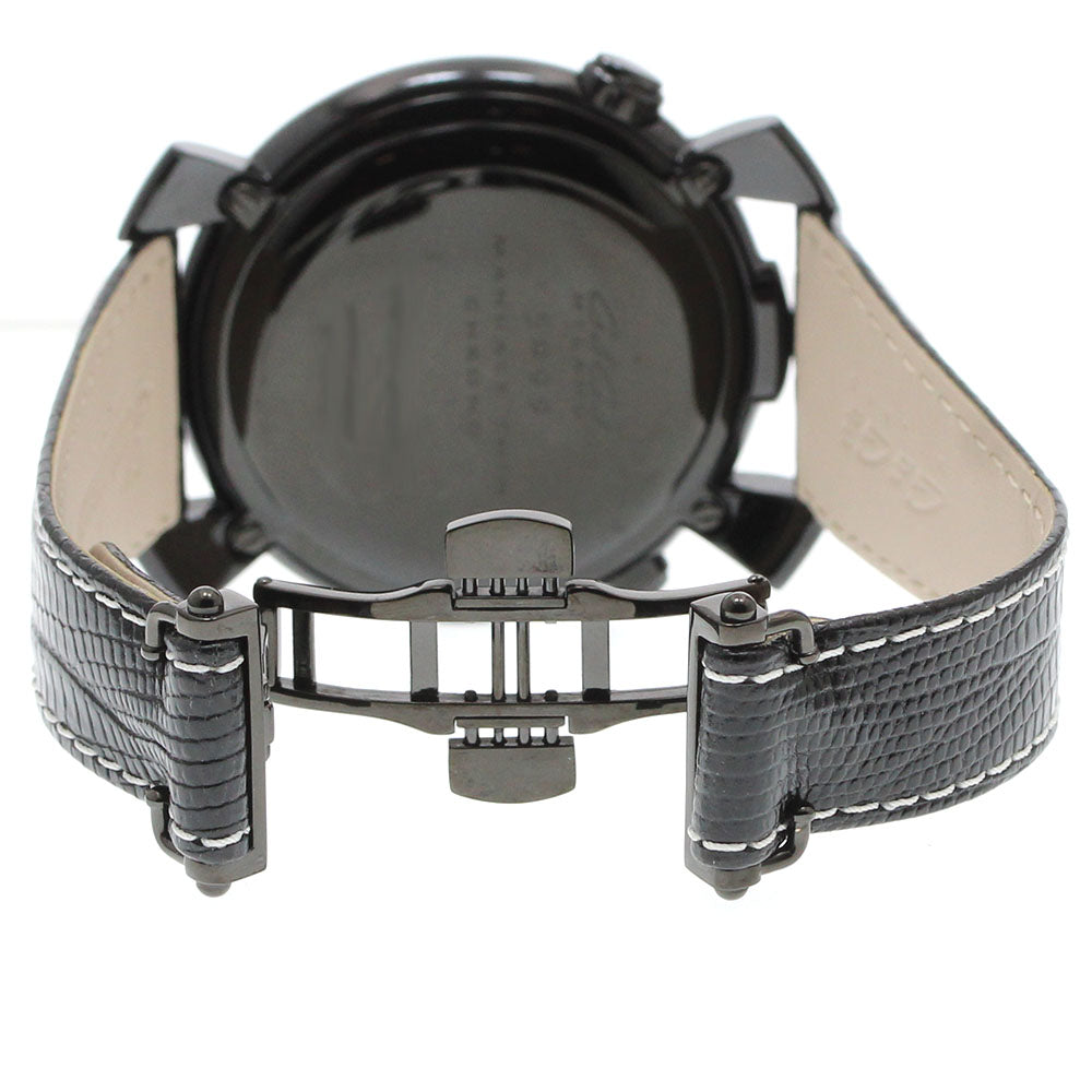 GaGa MILANO 5099.01BK Manuale Thin Chrono 46MM Date Chronograph Quartz Men's Watch Excellent Condition with Warranty.