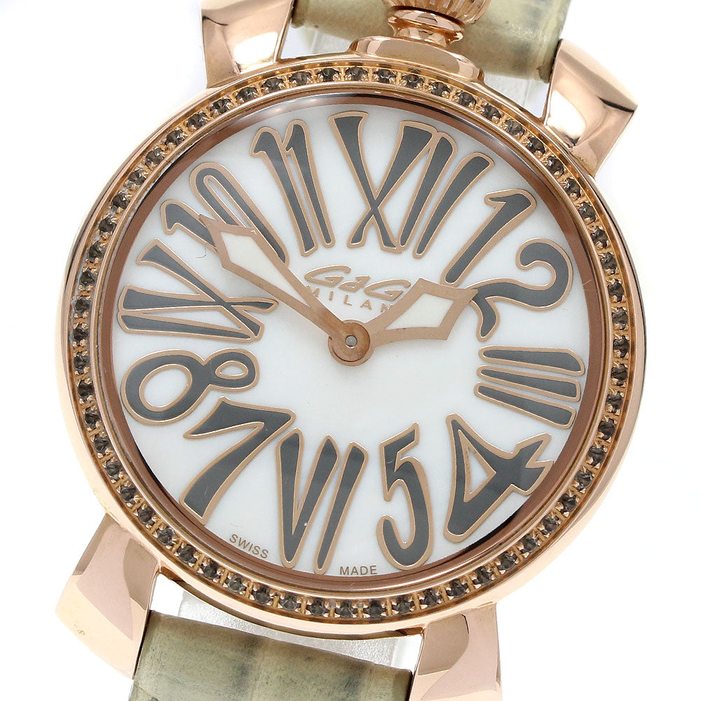 GaGa MILANO 6026.03 Manuale 35 Stones Diamond Bezel Quartz Boys' Watch Excellent Condition with Warranty.