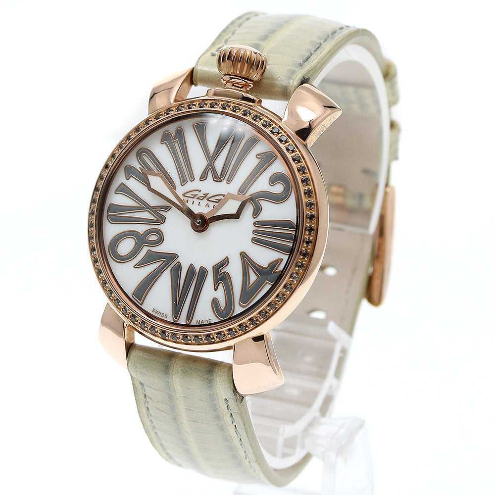 GaGa MILANO 6026.03 Manuale 35 Stones Diamond Bezel Quartz Boys' Watch Excellent Condition with Warranty.