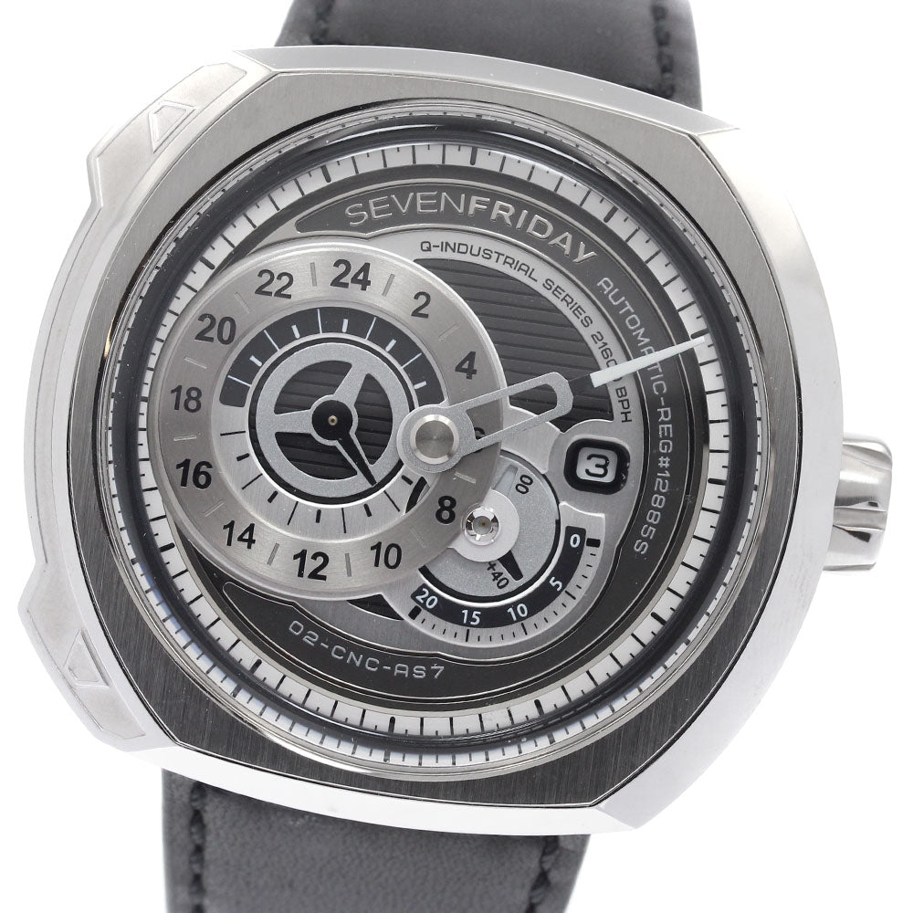 SEVENFRIDAY SF-Q1/01 Essence Power Reserve Date Automatic Men's Watch Excellent Condition with Inner Box and Warranty Card.