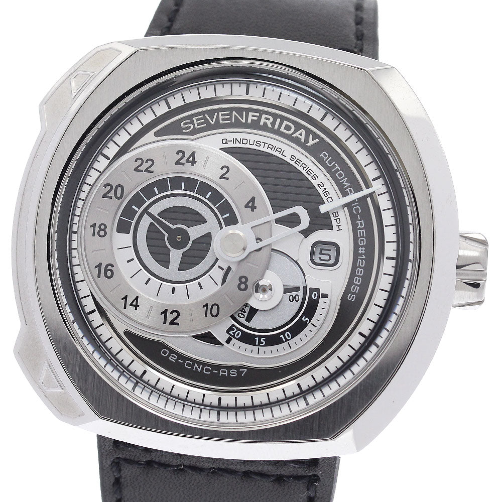 SEVENFRIDAY SF-Q1/01 Q Series Essence Power Reserve Date Automatic Men's Watch Excellent Condition with Inner Box and Warranty Card