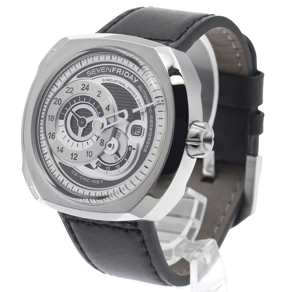 SEVENFRIDAY SF-Q1/01 Q Series Essence Power Reserve Date Automatic Men's Watch Excellent Condition with Inner Box and Warranty Card
