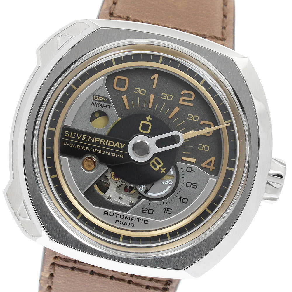 SEVENFRIDAY SF-V2/01 V Series Day & Night Indicator Small Seconds Automatic Men's Watch Excellent Condition with Inner Box and Warranty Card