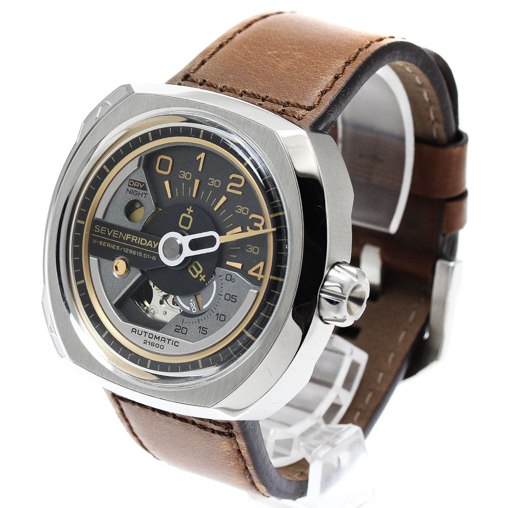 SEVENFRIDAY SF-V2/01 V Series Day & Night Indicator Small Seconds Automatic Men's Watch Excellent Condition with Inner Box and Warranty Card