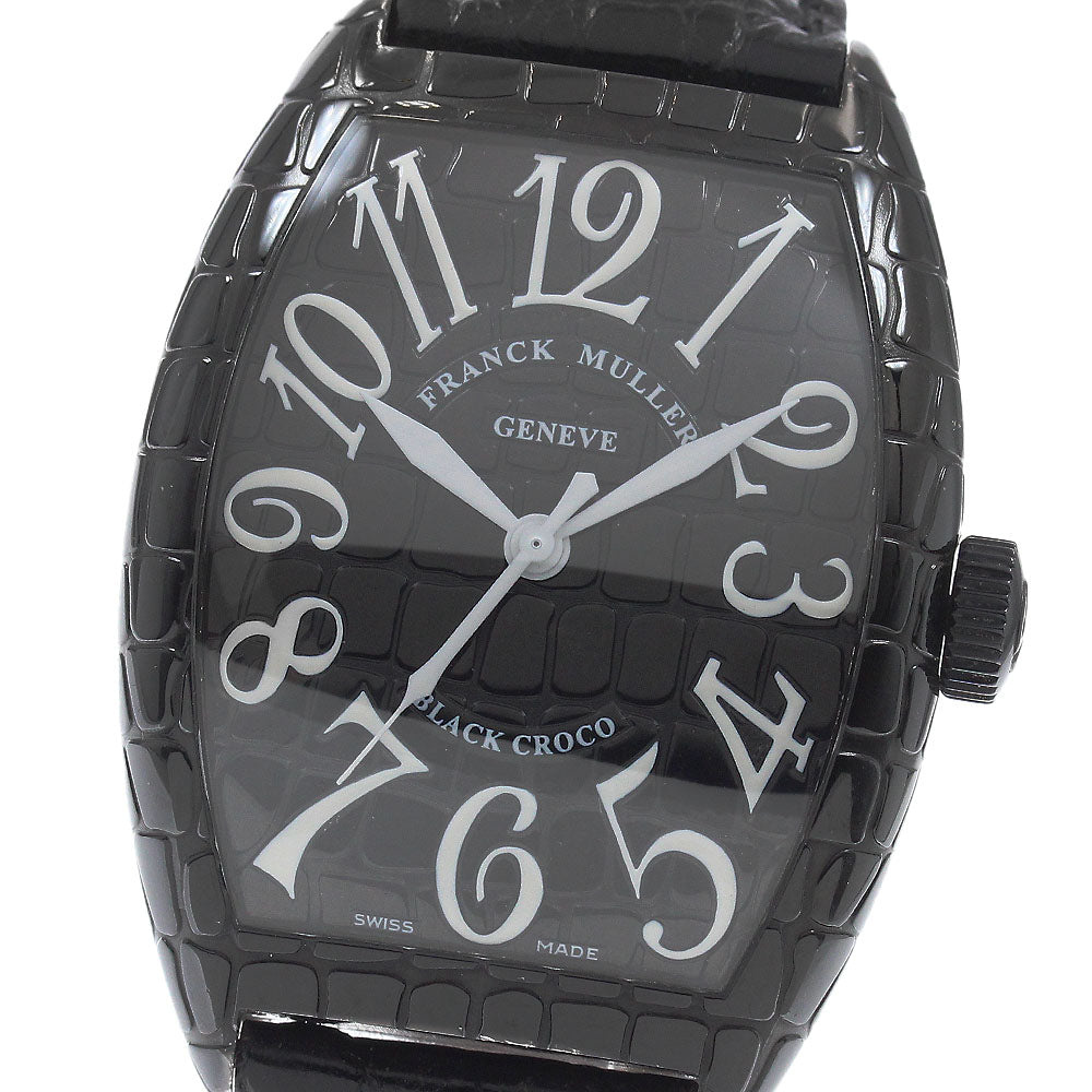 FRANCK MULLER 8880SCBLKCRO Tonneau Curvex Black Crocodile Automatic Men's Watch