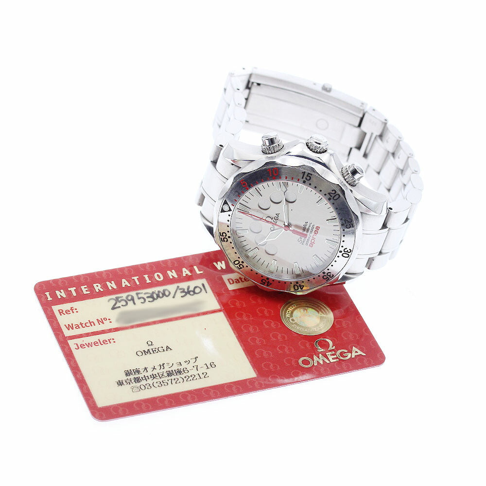 OMEGA 2595.30 Seamaster 300 Apnea Jacques Mayol Chronograph Automatic Men's Watch with Warranty
