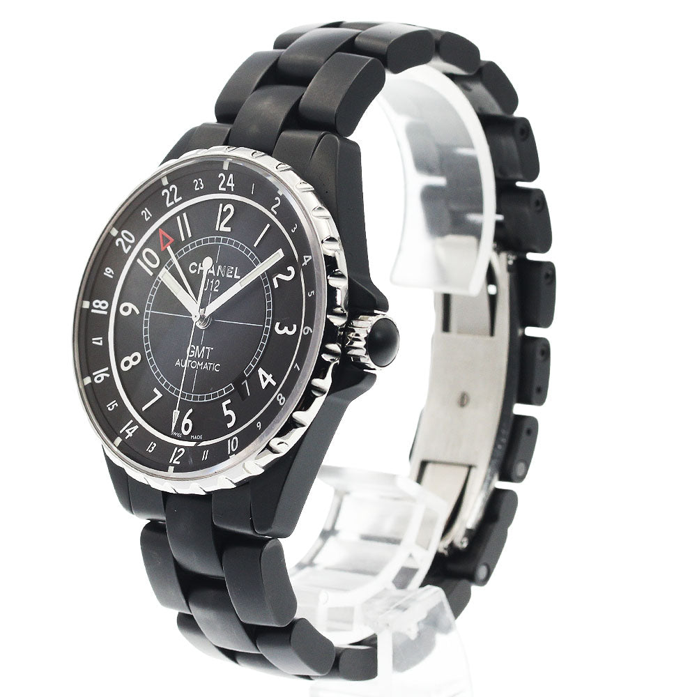 CHANEL H3101 J12 GMT Matte Black Automatic Men's Watch with Warranty Card