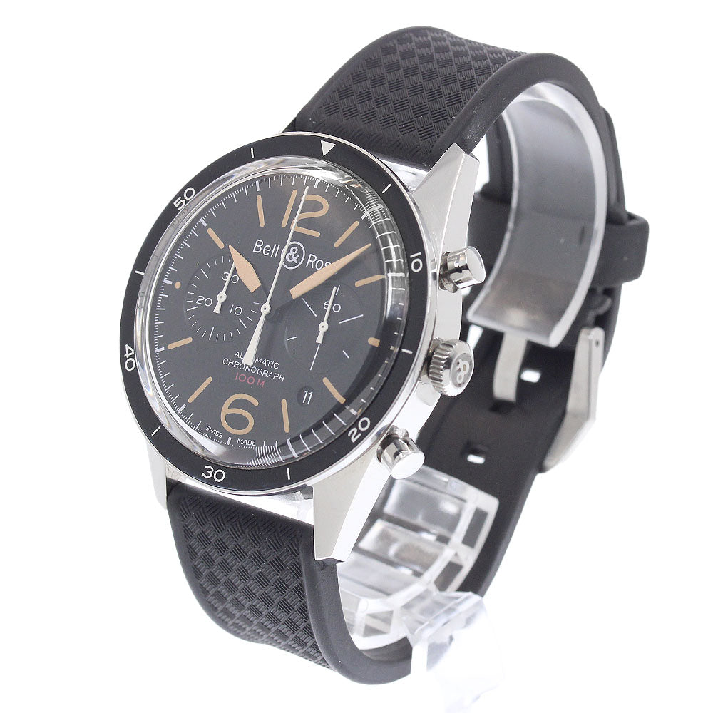 Bell & Ross BR126-94-SP Vintage Officer Black Date Chronograph Automatic Men's Watch