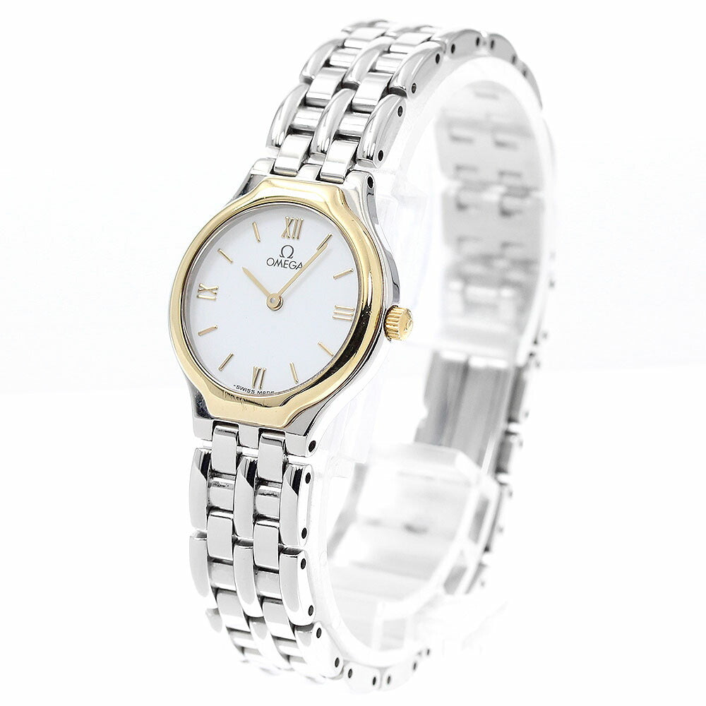 OMEGA De Ville YG Bezel Quartz Ladies Watch