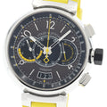 LOUIS VUITTON Q102L Tambour Chronograph Voyage Automatic Men's Watch (Good Condition)