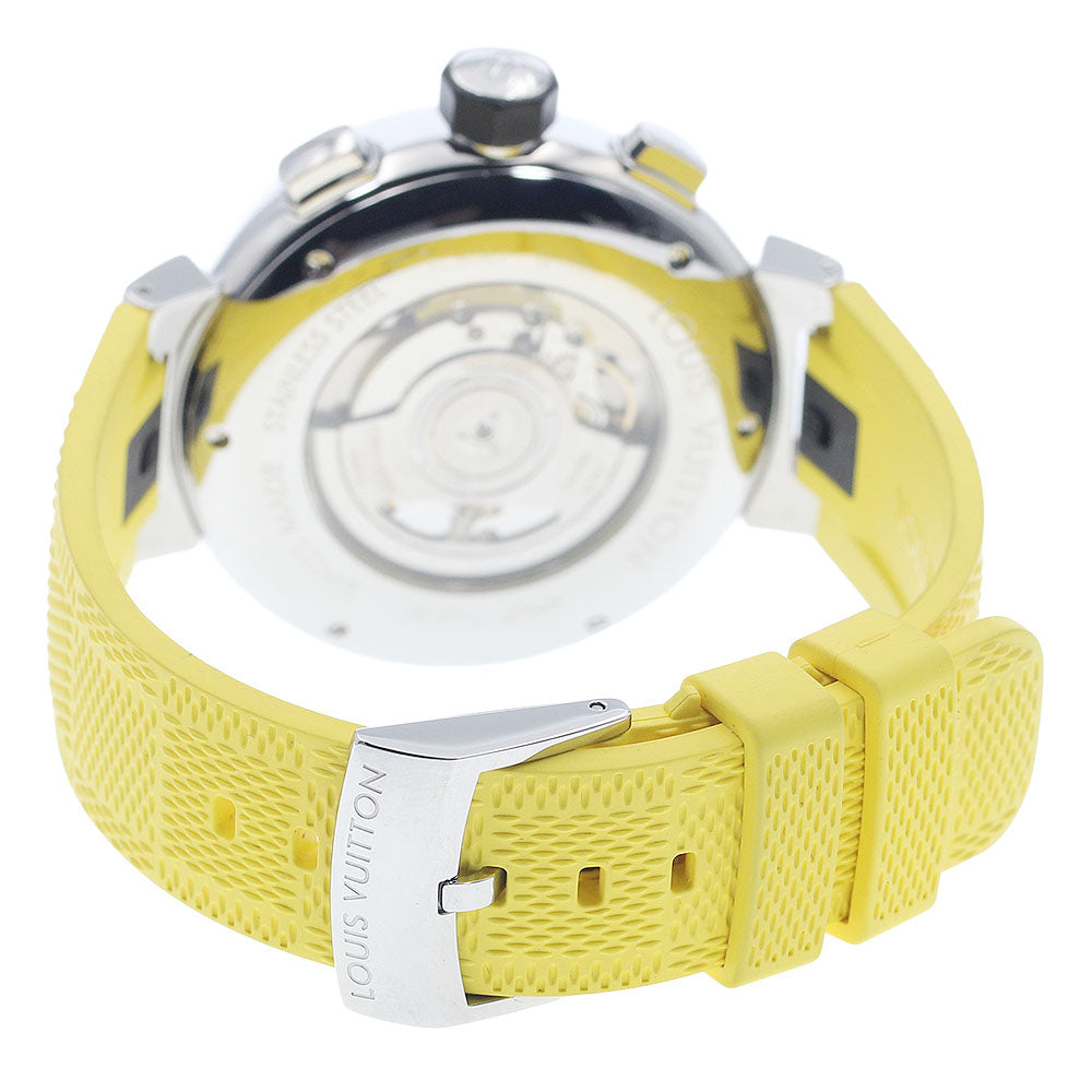 LOUIS VUITTON Q102L Tambour Chronograph Voyage Automatic Men's Watch (Good Condition)