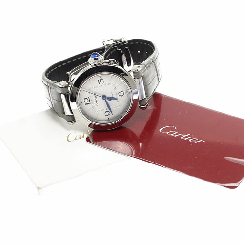 CARTIER WSPA0012 Pasha Deux Automatic Boys' Watch with Warranty Card