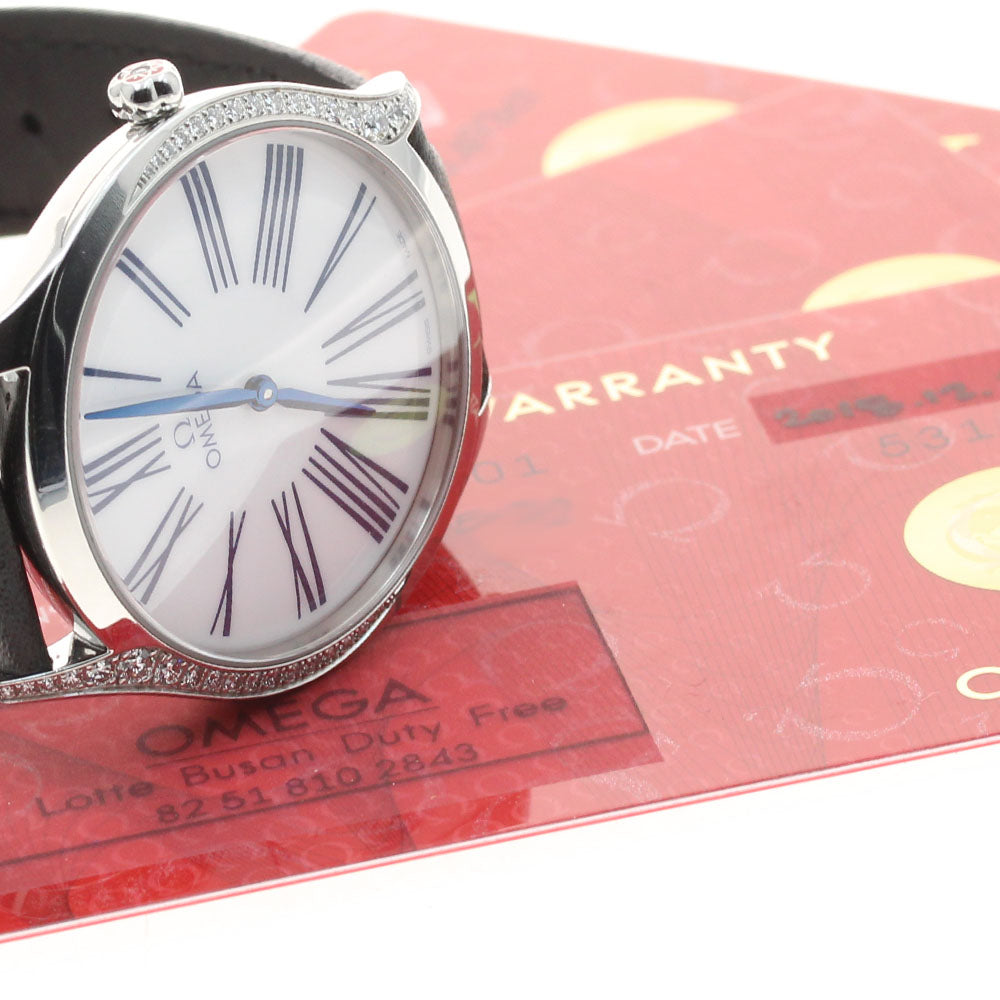 OMEGA 428.17.36.60.04.001 De Ville Tresor Side Diamond Quartz Ladies Watch with Warranty