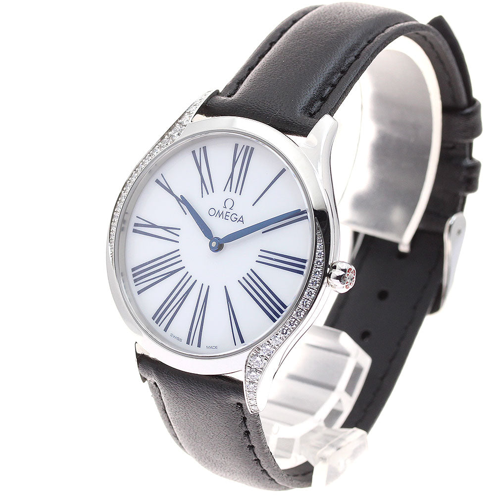 OMEGA 428.17.36.60.04.001 De Ville Tresor Side Diamond Quartz Ladies Watch with Warranty