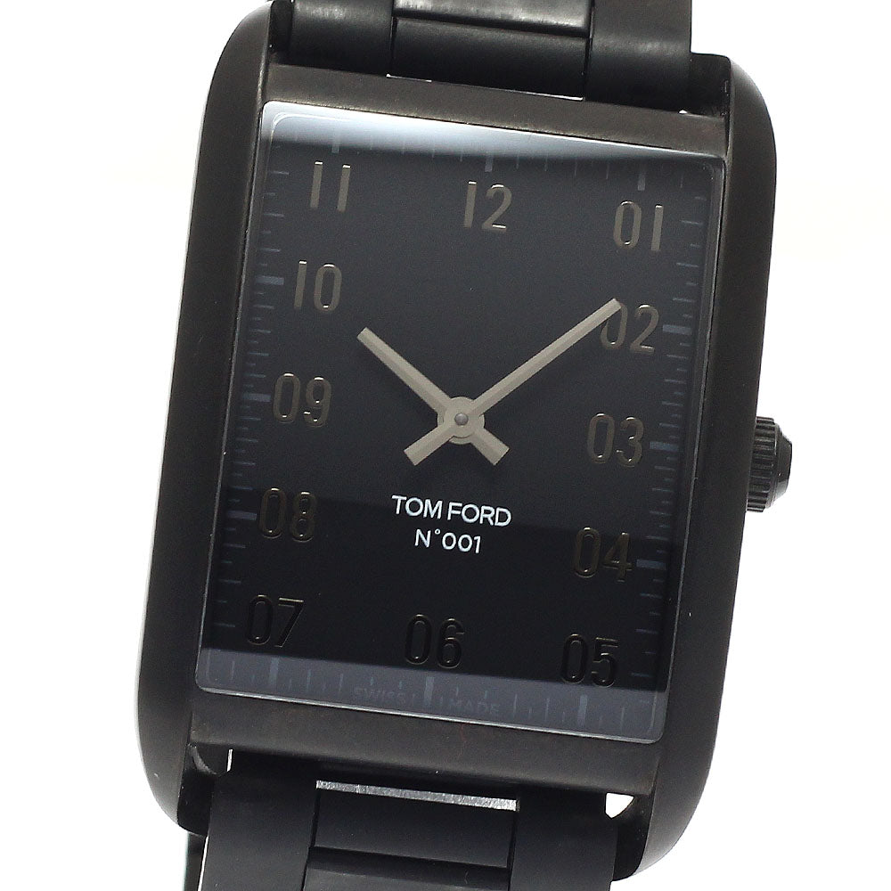 TOM FORD TFT001006 N.001 Black DLC Case Quartz Men's Watch Excellent Condition with Box and Warranty Card