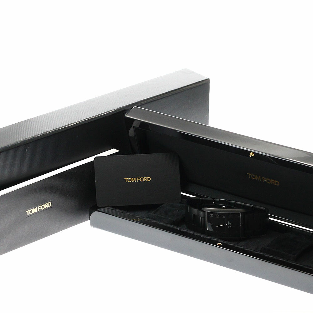 TOM FORD TFT001006 N.001 Black DLC Case Quartz Men's Watch Excellent Condition with Box and Warranty Card