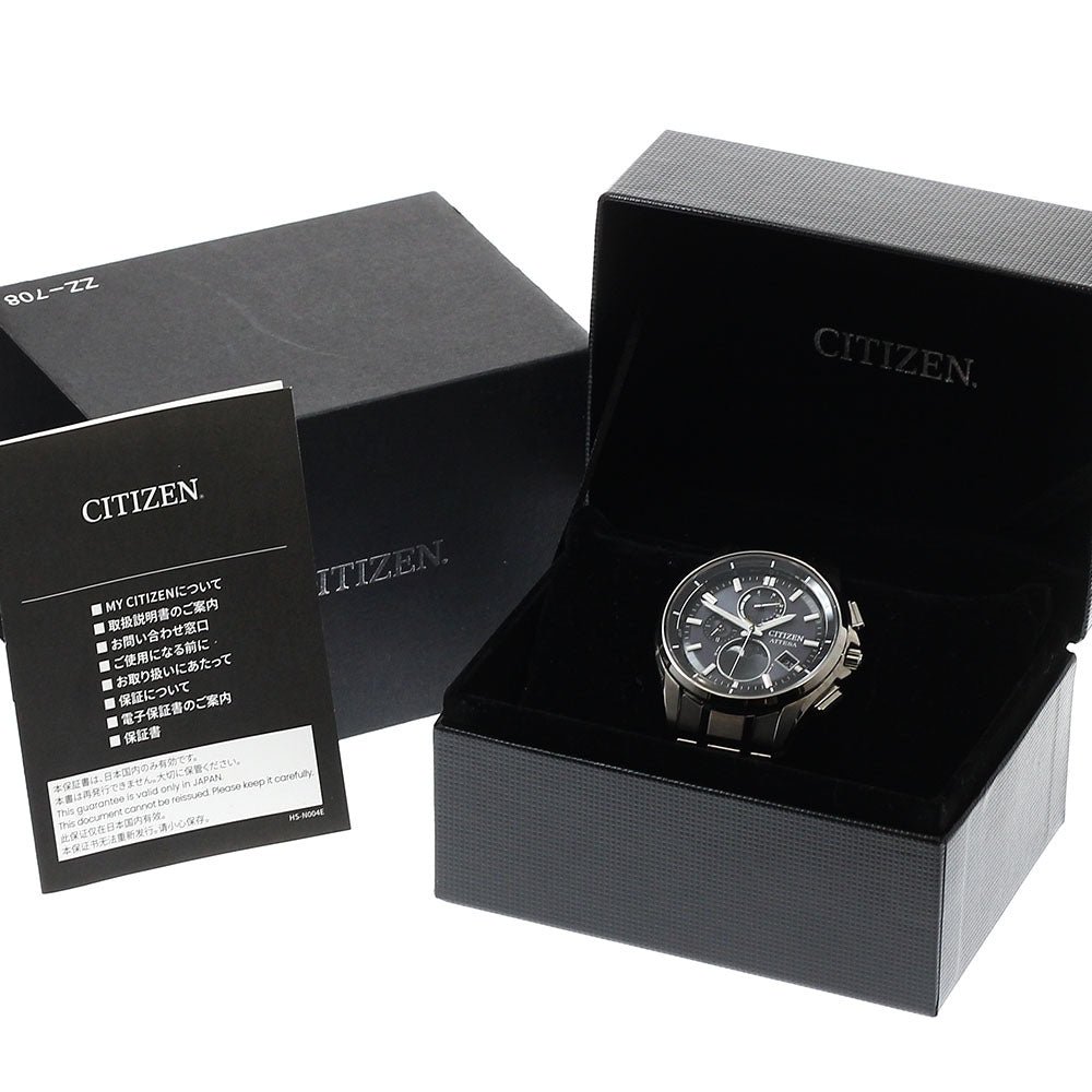CITIZEN H874-005HK01/BY1001-66E Attesa Day-Date Moonphase Solar Radio-Controlled Men's Watch Excellent Condition with Inner Box and Warranty Card.